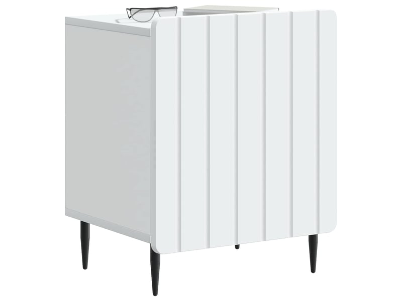  Table de chevet - cabinet de chevet - table de nuit blanc 43 x 34,5 x 52 cm bois d'ingénierie  - Conforama B