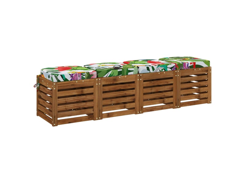 Lot de 4 coussins de siège, coussins d'assise soest 100 % polyester cf60757 - Conforama C