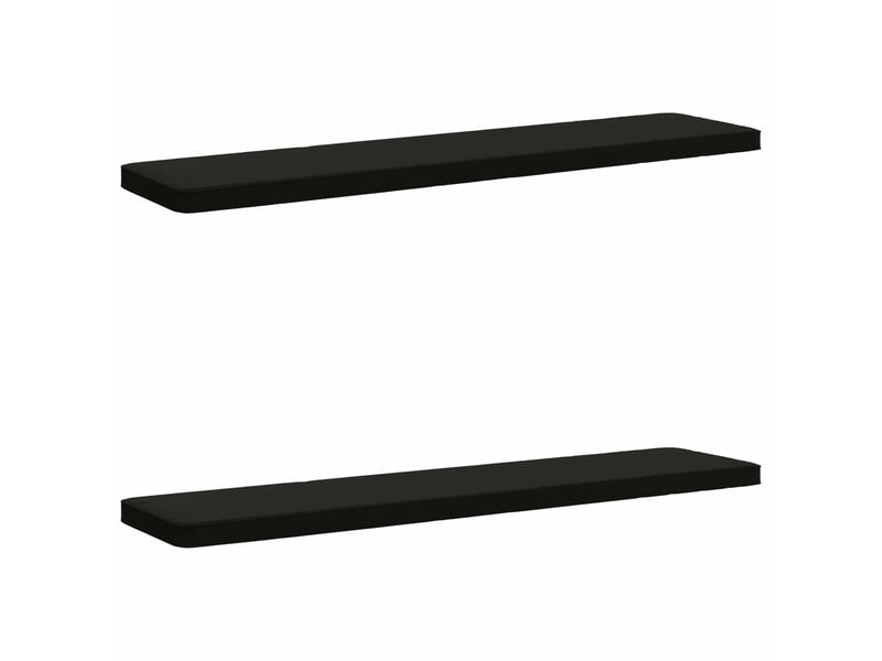 Lot de 2 coussins de banc, coussins d'assise vught 100 % polyester noir cf58018 - Conforama A