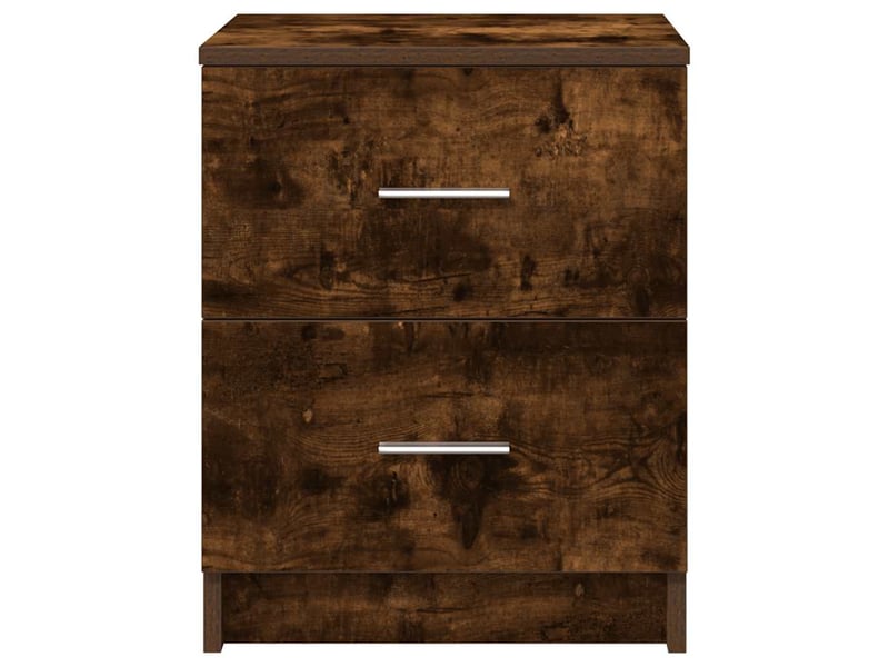  Lot de 2 tables de chevet - cabinet de chevet - table de nuit avec 2 tiroirs chêne fumé 40x36x50 cm  - Conforama B