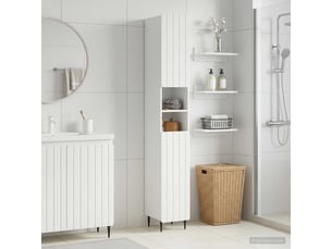 Colonne de salle de bain avec étagère ouverte zwolle blanc