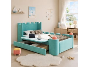 Lit avec rangement 90x200 cm <strong>DESMIU</strong>  <strong></strong> coloris bicolore