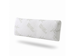 Traversin ergonomique mémoire de forme - 140 x 35 cm - housse bambou - collection naturelle