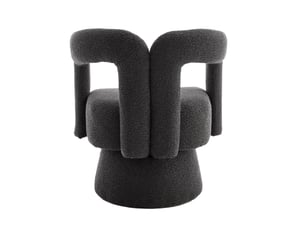 Fauteuil fixe pivotant <strong>HAUSS SPOLE</strong> <strong></strong> Tissu bouclette gris vendu A l'unité