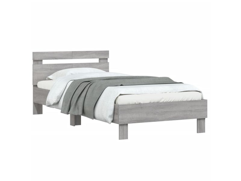  Lit simple- lit adulte -  cadre de lit sans matelas avec tête de lit 100x200 cm  - Conforama C