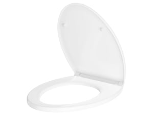 Abattant wc ovale double couche pp robuste, charnières stables, soft-close silencieux, facile à nettoyer, installation rapide