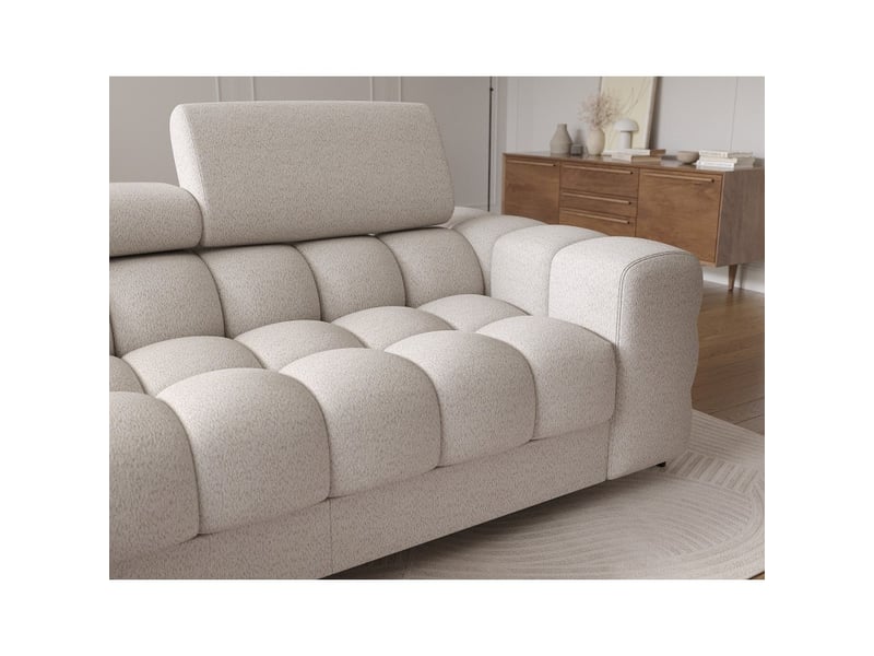 Canapé d'angle gauche convertible beige allure contemporaine 285x99x181cm filtro - Conforama D