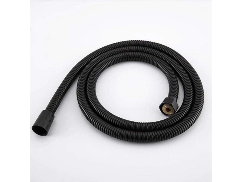  Tuyau de douche en acier inoxydable noir raccords de pommeau de douche à main tuyaux accessoires de salle de bain tuyau en caoutchouc tuyau  - Conforama E