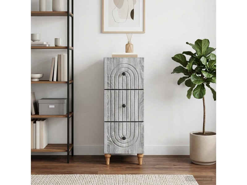  Armoire de rangement bureau, armoire à tiroirs 33 x 34.5 x 90 cm bois d'ingénierie shl4533  - Conforama E