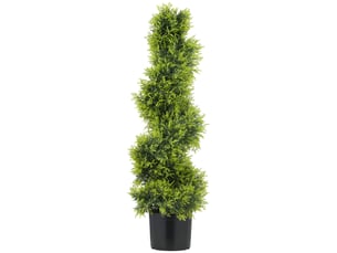 Cyprès artificiel de 90 cm, plante artificielle en spirale, plante artificielle en plastique en pot, décoration moderne