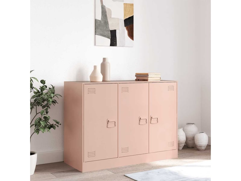  Buffet - bahut - meuble de rangement rose 99x39x73 cm acier  - Conforama C