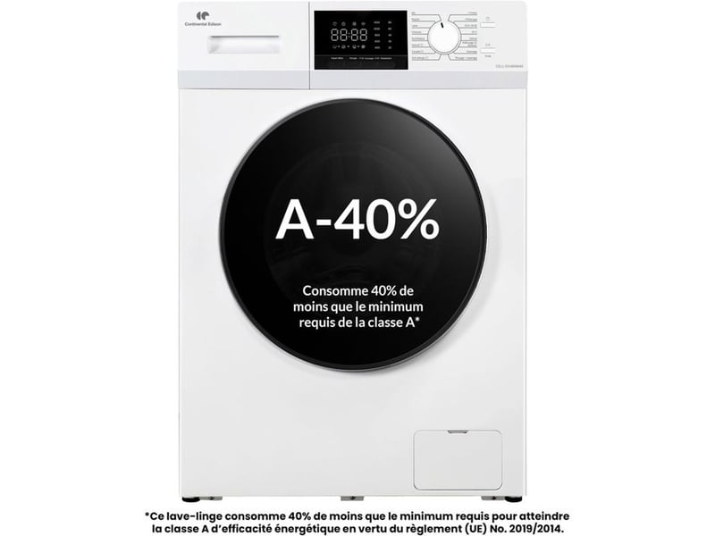  Lave-linge hublot 10 kg 1400 trmin 16 programmes blanc CELL10140WA40 - Conforama A