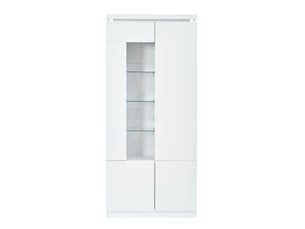 Vitrine coloris blanc 6 étagère(s) <strong>BIQZUYA</strong> <strong></strong> - 80 cmx180 cm