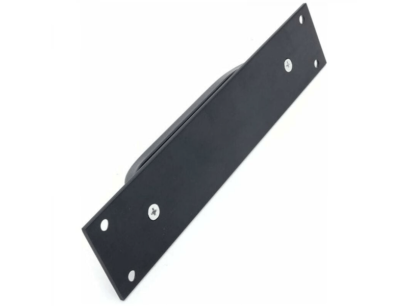  2 poignées de porte coulissante en alliage d'aluminium pour portes coupe-feu, de 20 cm x 4 cm, couleur noire  - Conforama D