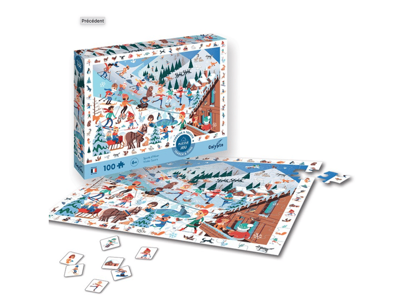  Puzzle cherche et trouve 100p sports d'hiver 7500 - Conforama A