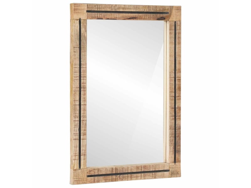  Miroir montage mural marron et noir 70 x 50 x 3 cm verre cf62799  - Conforama A