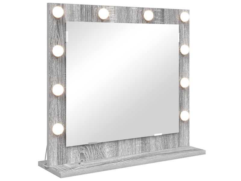  Miroir de vanité, miroir de coiffeuse gris sonoma 60 x 55 x 18 cm rectangulaire cf62783  - Conforama A