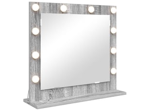 Miroir rectangulaire à fixer coloris gris <strong></strong>  <strong></strong> - 60 cm x 55 cm