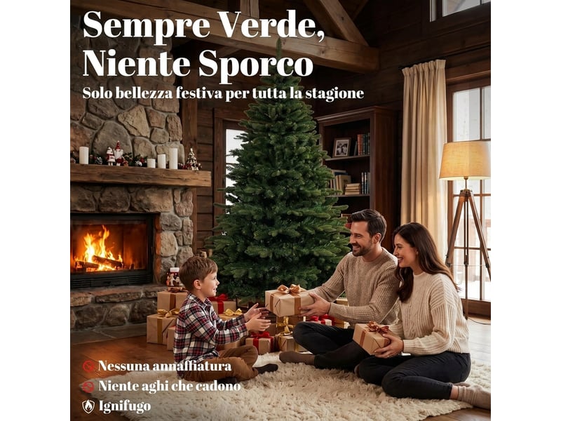  Sapin de noël artificiel noble fir, 961 branches, 180 cm, vert  - Conforama D
