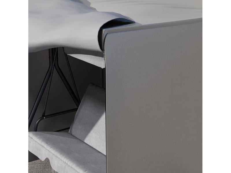  Housse de protection pour balançoire de jardin 177 x 114 x 152 cm grise en polyester avec fermeture éclair  - Conforama D
