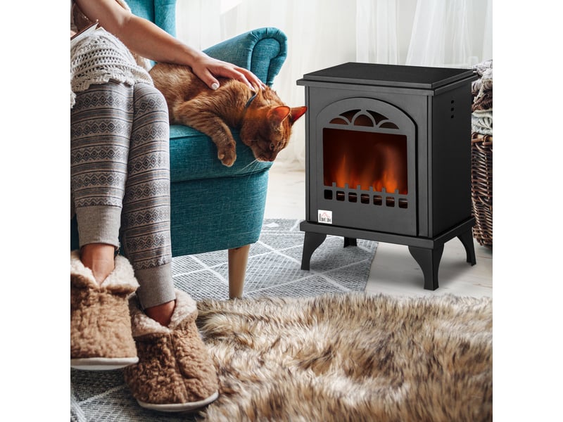 Cheminée bioéthanol sur pieds avec réservoir 1,2 l, environ 3 h de durée de couverture combustion 25 m² 41 x 25 x 54 cm - Conforama A