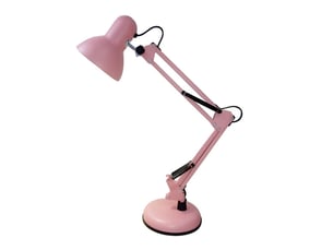 Lampe de bureau fabrilamp viar 1 x e27 rose 55 x 12,5 x 14 cm articulée orientable
