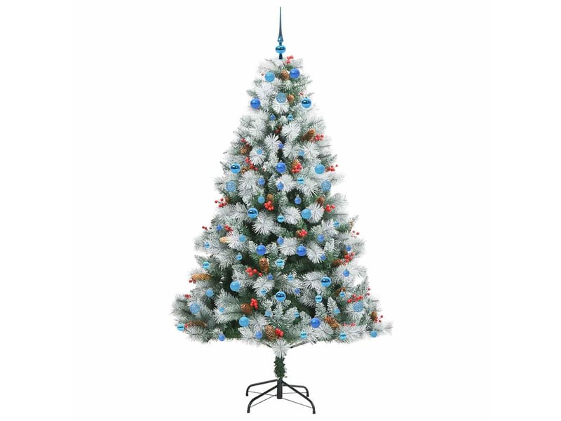  Sapin de noël artificiel, arbre de noël vert et blanc 210 cm shl8757  - Conforama D