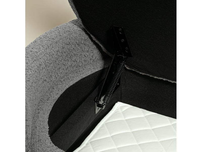  Banc coffre tcqpz rembourré avec rangement 105 x 44 x 45,5 cm polyester gris  - Conforama C