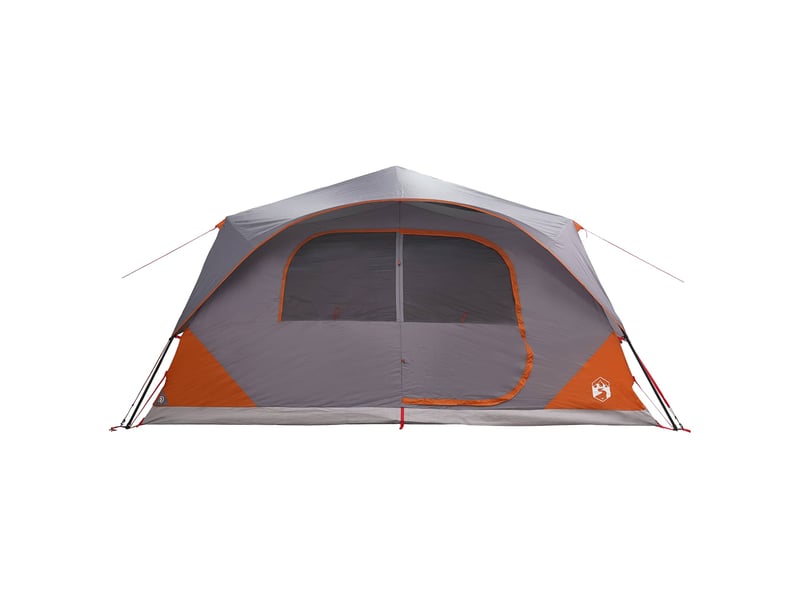  Tente instantanée, tente de camping 10 personne gris et orange polyester et acier  - Conforama E