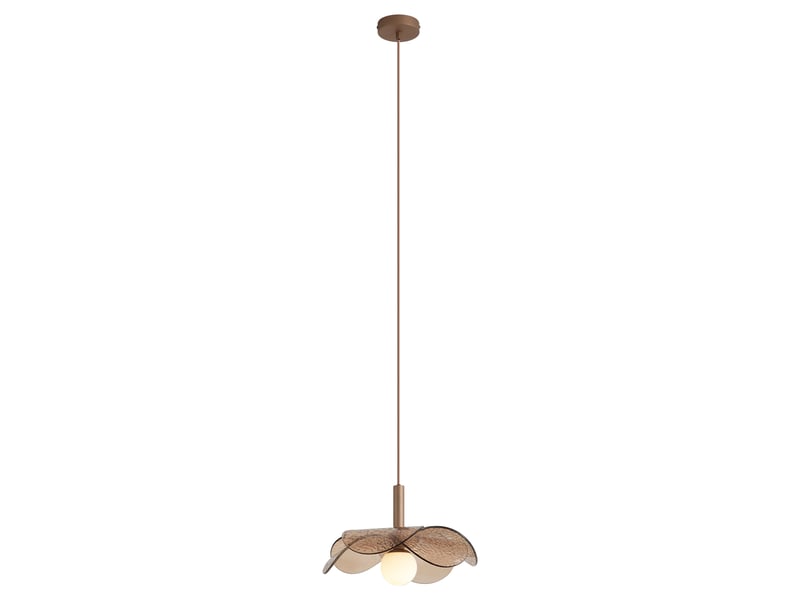  Suspension design bronze foncé avec verre ambré - kemner  - Conforama B