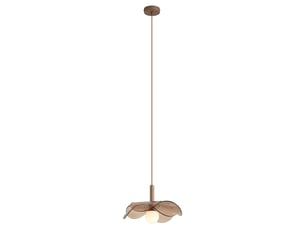 Suspension design bronze foncé avec verre ambré - kemner