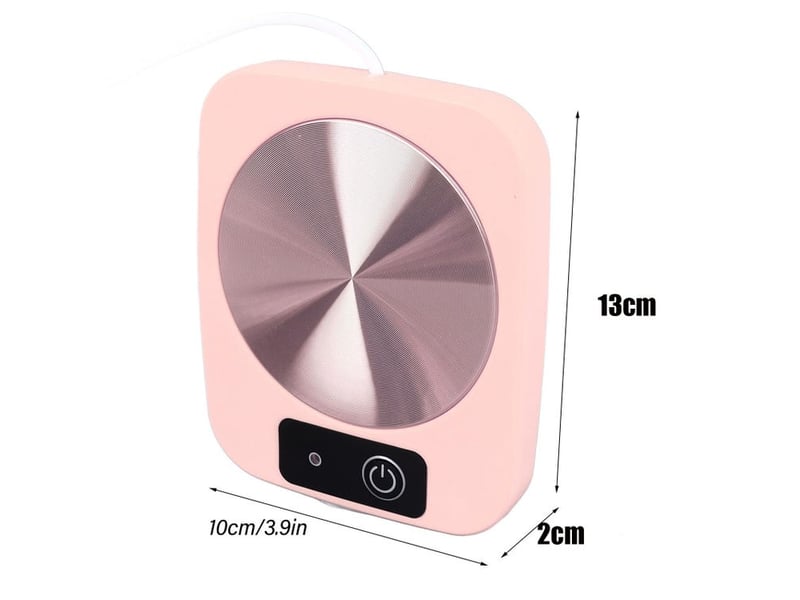  Chauffe-tasse portable - thermostat de tasse usb - coussin chauffant pour lait et thé - adapté au bureau à domicile - rose  - Conforama D