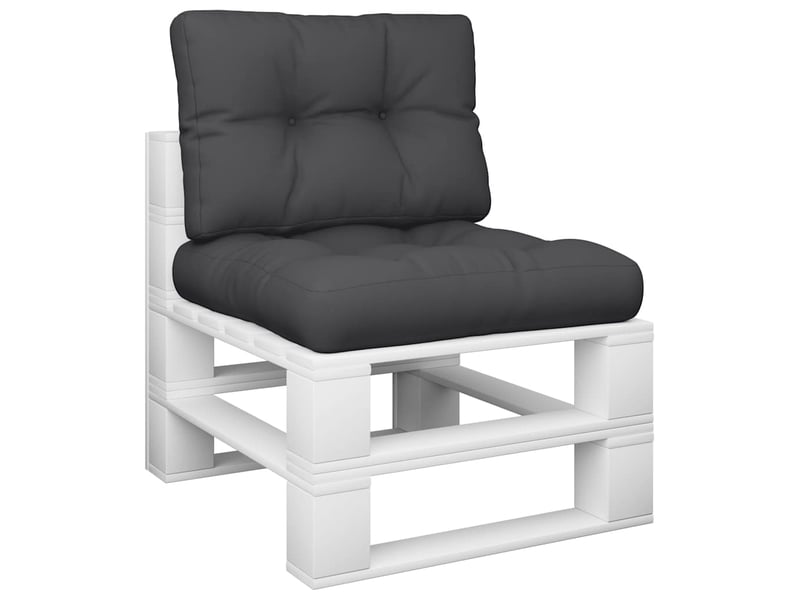  Lot de 2 coussins de palette, coussins de canapé noir tissu cf59585  - Conforama C