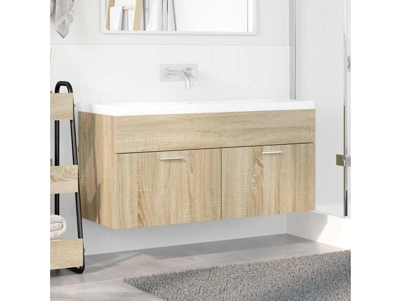 Armoire d'évier, meuble de rangement chêne sonoma bois d'ingénierie  - Conforama D