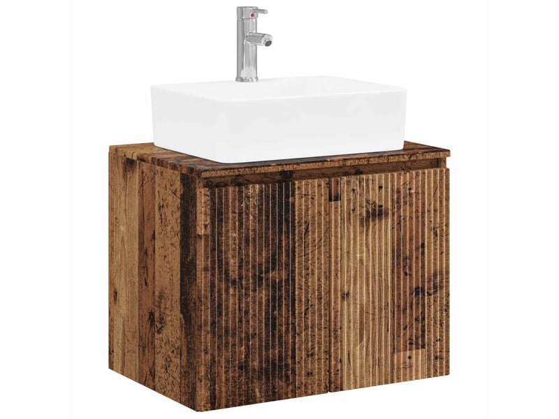 Ensemble de mobilier de salle de bain bois ancien cf64604 - Conforama A