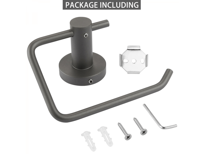 Porte-rouleau de toilette mural en acier inoxydable 304,support pour papier toilette pour salle de bain,cuisine ou toilettes (gris)  - Conforama B