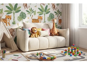 Canapé américain flo, avec fonction couchage, pour enfants, poso, beige (100)