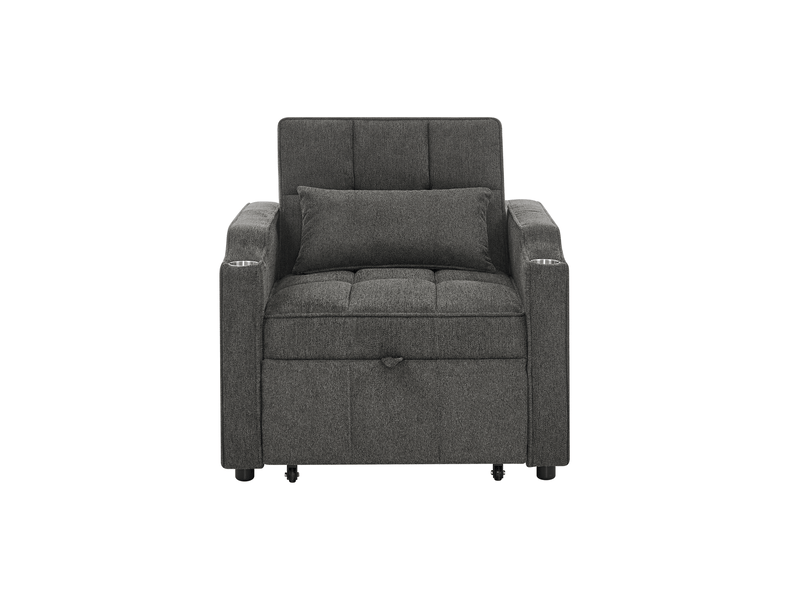  Canapé convertible 1 place en tissu avec ports usb 190,00 x 85,00 x 86,00 cm W3567S00001 - Conforama A