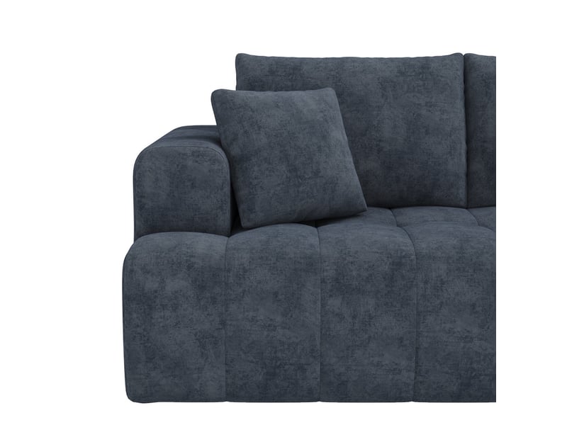  Canapé d'angle en forme de l ,3 places,tissu chenille confortable,244x136x79,blue  - Conforama E