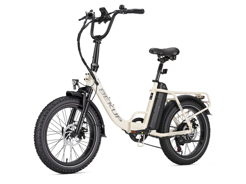 Bekup s3 vélo électrique pliable, pneus 20, batterie 48v 15ah, beige - Conforama C