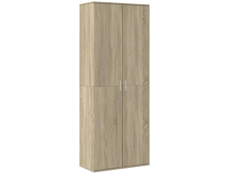  Buffet haut, meuble de rangement salon chêne sonoma 70x35x180 cm bois d'ingénierie  - Conforama A