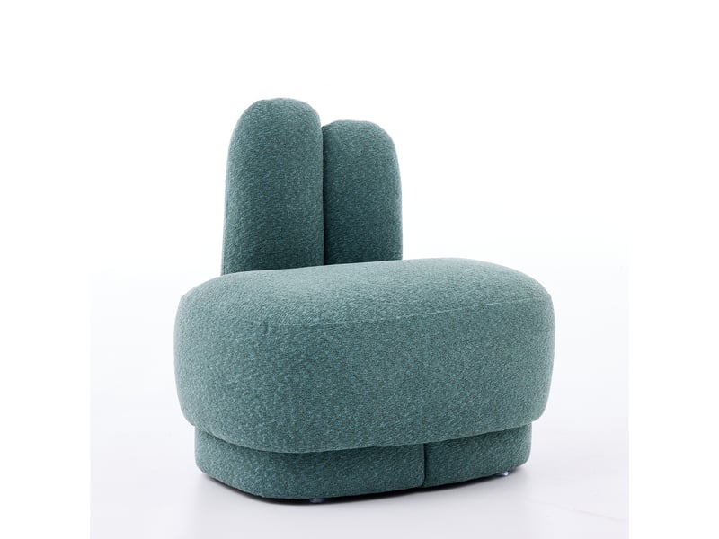  Pouf motif oreilles de lapin en tissu polyester vert 54 x 41.5 x 54 cm W3479P401870 - Conforama A