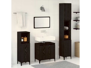 Ensemble de mobilier de salle de bain 3 pc chêne noir cf64320