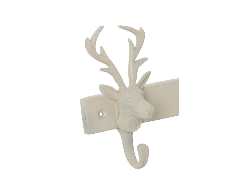  Patère murale cerf yasmine 60cm blanc  - Conforama B