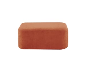 Pouf 96x69x45 cm modulable en velours orange