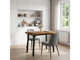 Table à manger moderne 110x55x75 cm bois d'acacia massif naturel et noir shl39820