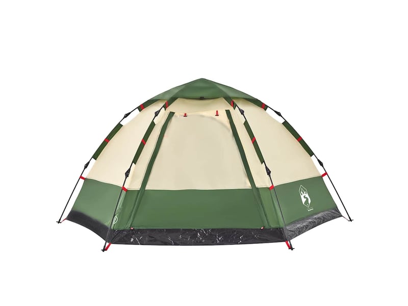 Tente de camping cabine 4 personnes vert libération rapide shl2699 - Conforama E