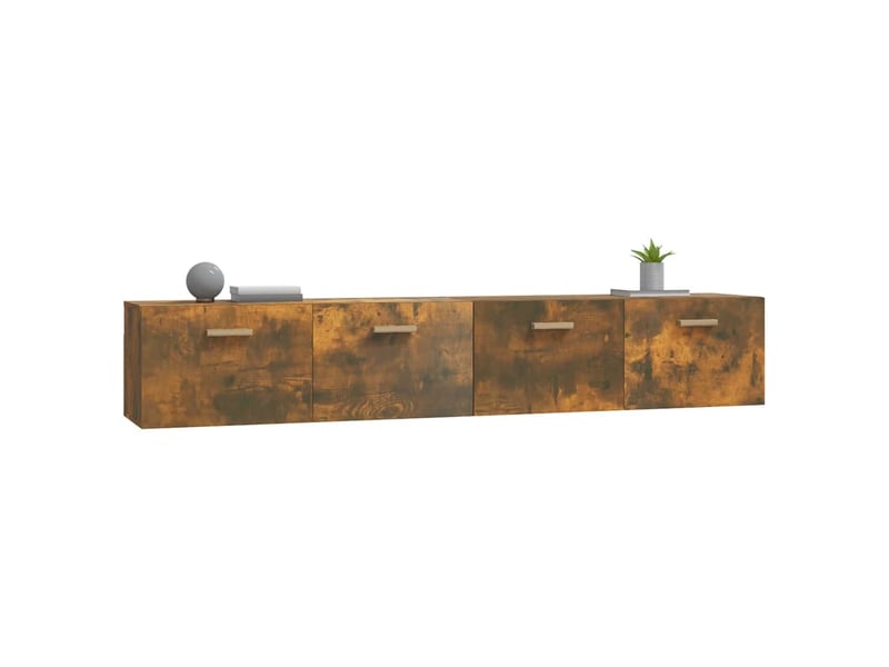  Armoires murales 2 pcs, meuble de rangement salon chêne fumé 100x36,5x35 cm shl9402  - Conforama E