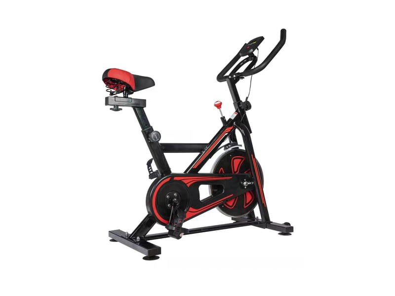  Vélo de Spinning Indoor 6 kg – Écran LCD, Capteur Cardiaque, Selle Réglable et Résistance Progressive  - Conforama A