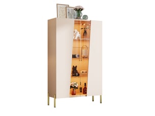 Vitrine coloris beige 4 étagère(s) HAUSS SPOLE - 72 cmx145 cm